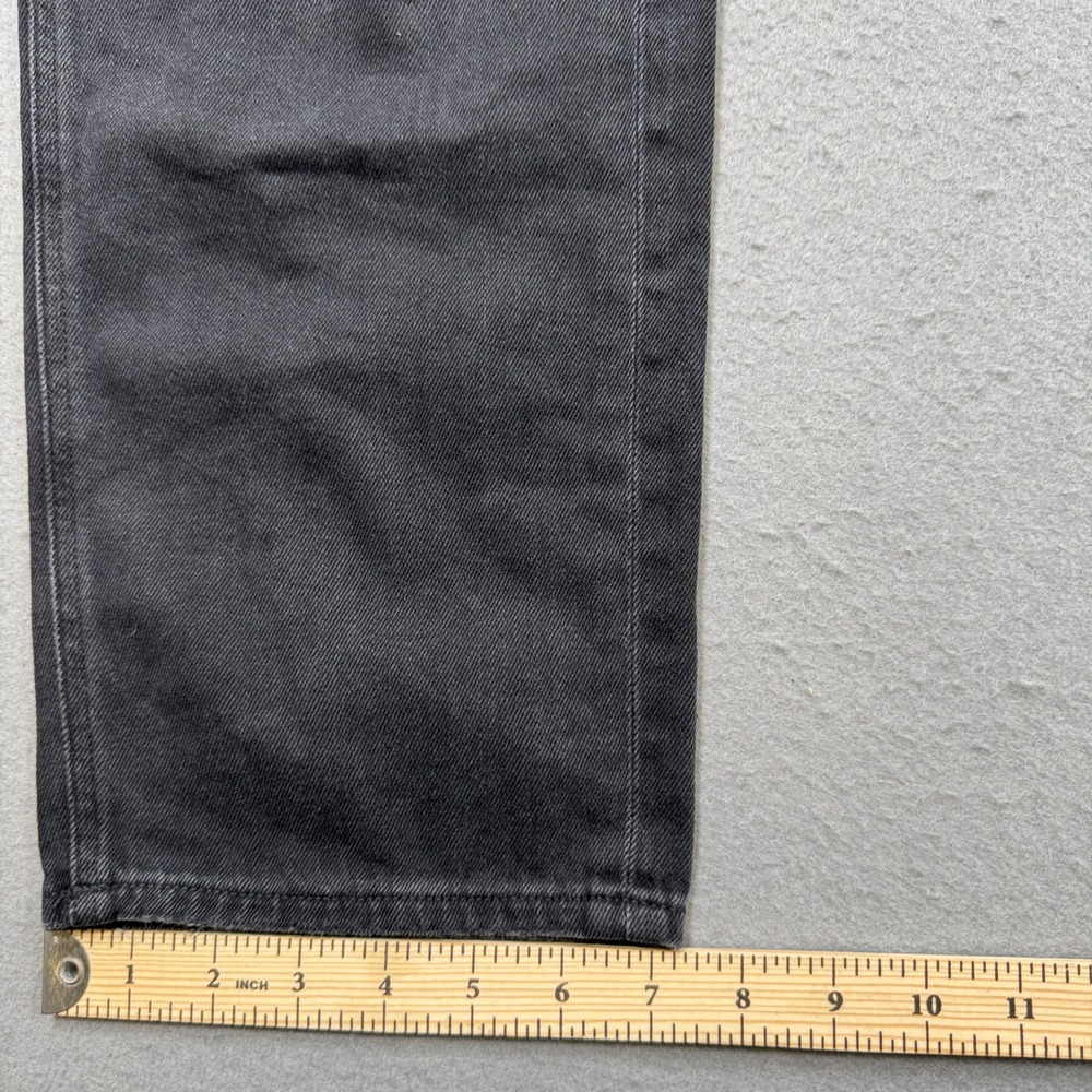 American Eagle Jeans Women's 6 Black Faded Wide Leg High Rise Baggy Streetwear - Picture 5 of 8